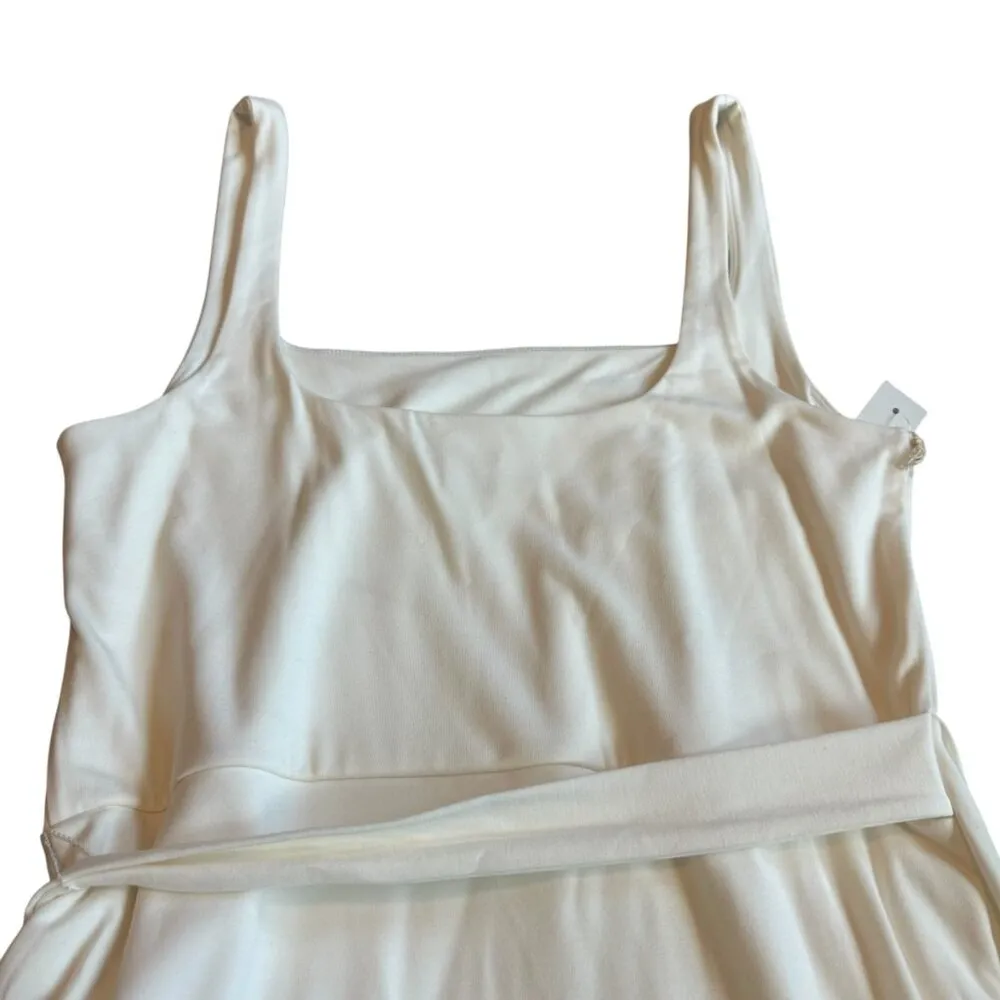 Wilfred Aritzia New Saturn Mini Dress Sleeveless Light Birch Cream Wrap XL NWT - Image 7