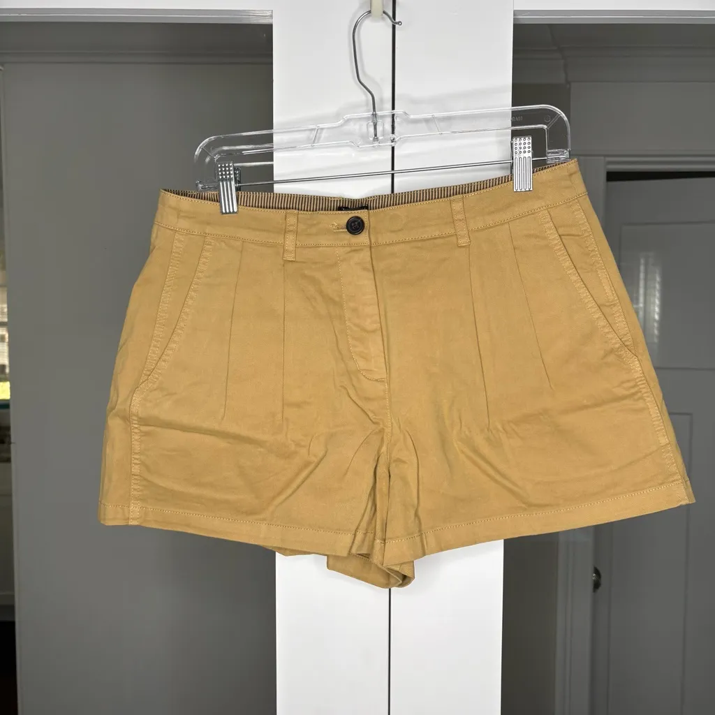NWT J. Crew 3" Pleated Heritage Chino Short Honey Brown - Image 2