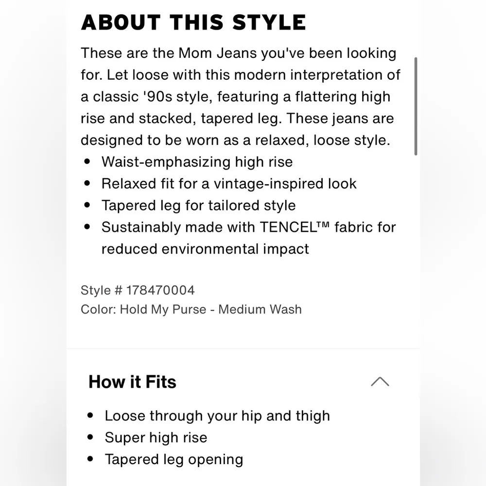 NWT Levi’s high loose taper jeans 33 medium wash - Image 6