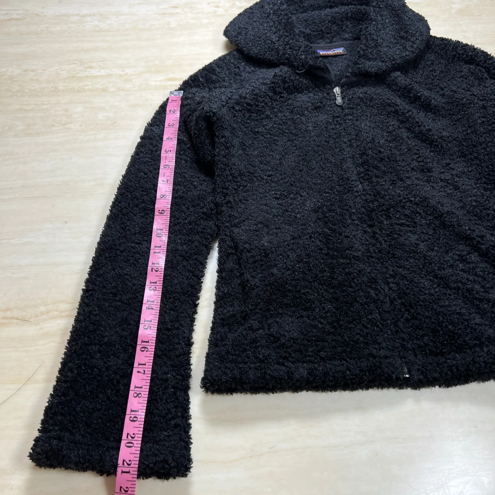 Patagonia Synchilla Fleece Jacket Full Zip Cozy Warm Shawl Collar Black Womens - Image 5