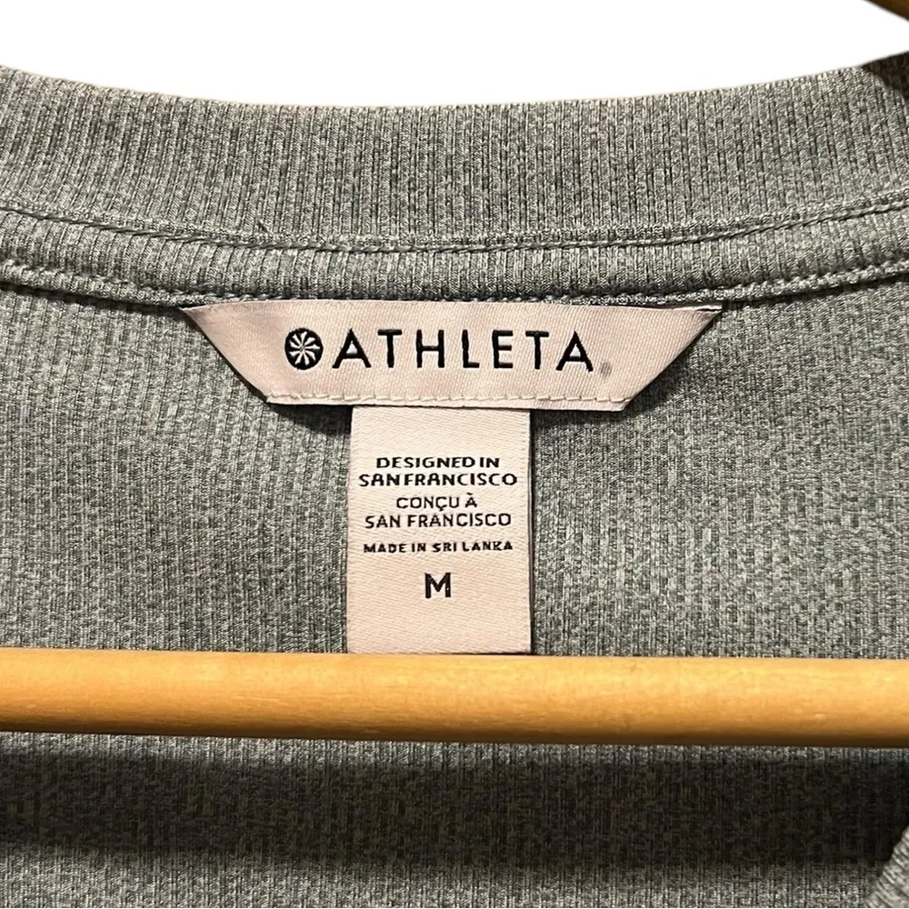 Athleta Uptempo Ribbed Long Sleeve Henley Top Size Medium - Image 7