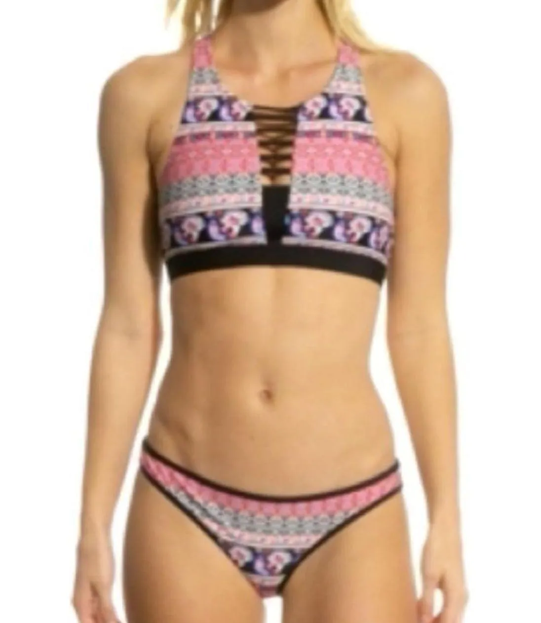 Eidon Gemini Poppy Sporty Bikini Top And Bikini Bottom - Image 2