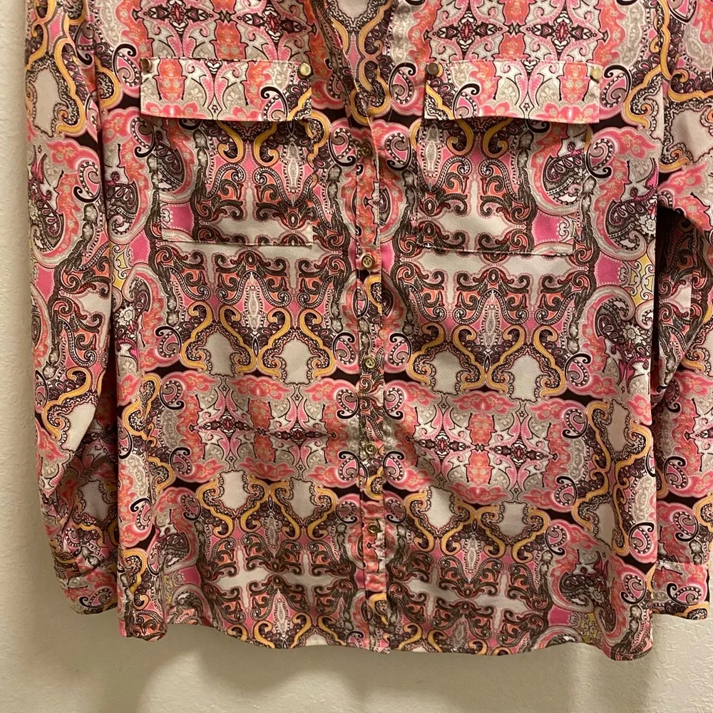 Charter Club button down utility blouse medium petite. - Image 7