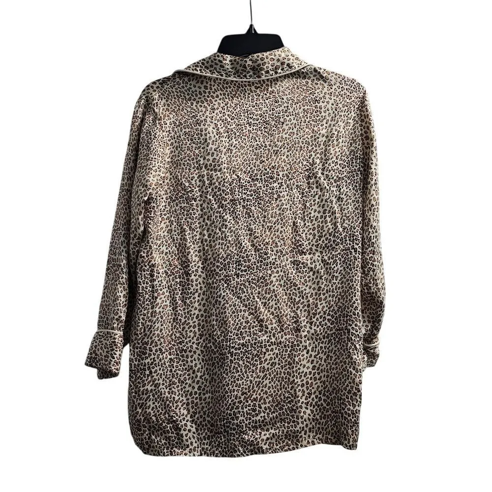 Trendy Leopard Print Top Loungewear Set Casual Chic Animal Pattern. - Image 2