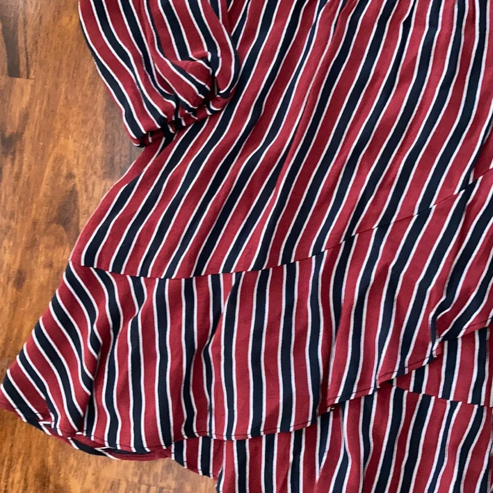 NEW EXPRESS Wrap Style Striped Ruffles Dress Brunch Date Night Size Small NWT - Image 5