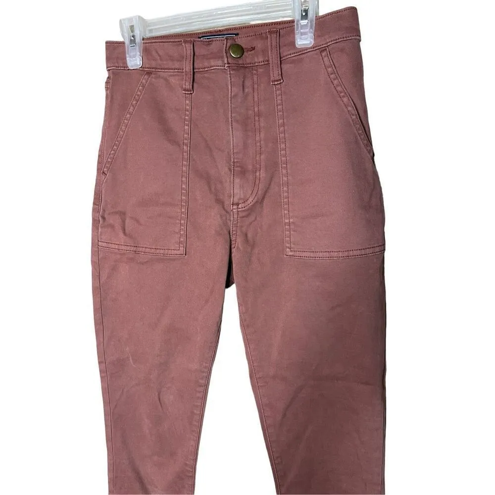 Abercrombie & Fitch Ultra High Rise Super Skinny Ankle Pants Burnt Orange Size 2 - Image 2