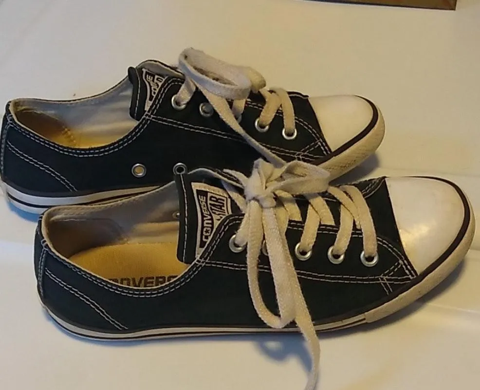 All Star Low Top Black Sneakers Women’s Size 6 - Image 2