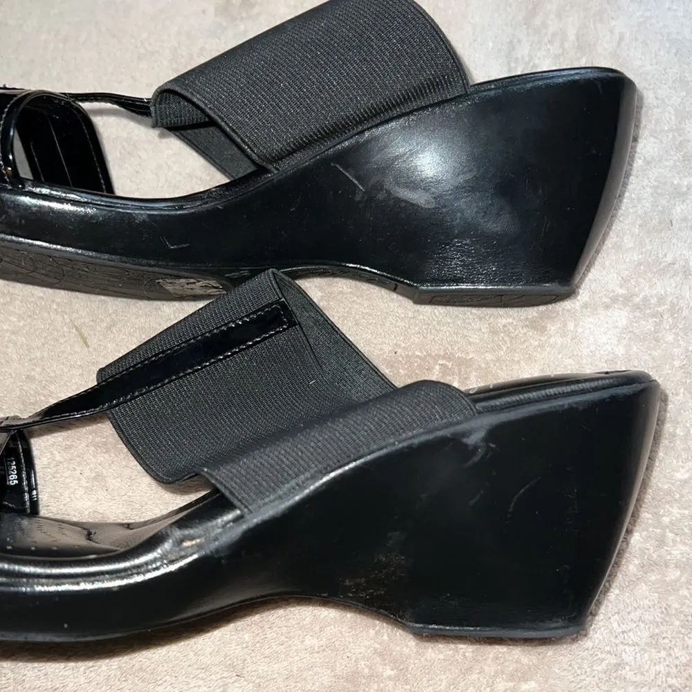 ✨ DEXFLEX By DEXTER Black Slip On Wedge Sandals✨ Size 9.5 - Image 6