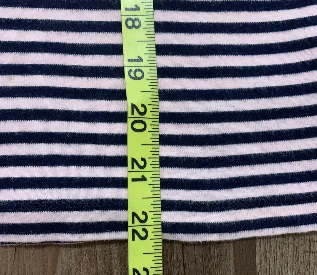 Blue & Pink Stripe Short Sleeve Small Top - Image 10