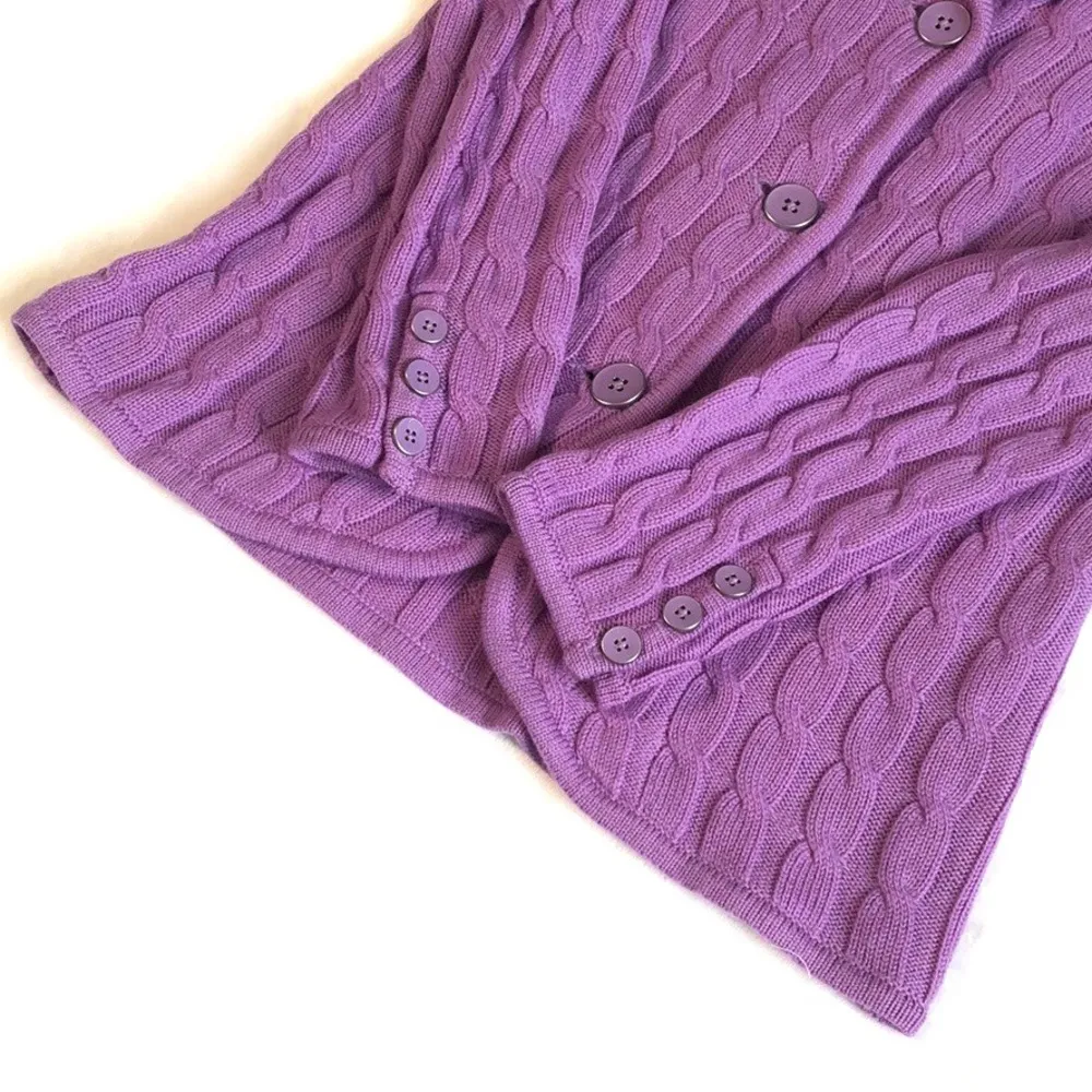 Talbots Cable Knit Cardigan Jacket - Image 6