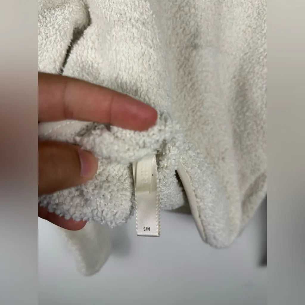 Skims Cozy Knit Sherpa Pullover Sweater in Bone Women’s Sz S - Image 4