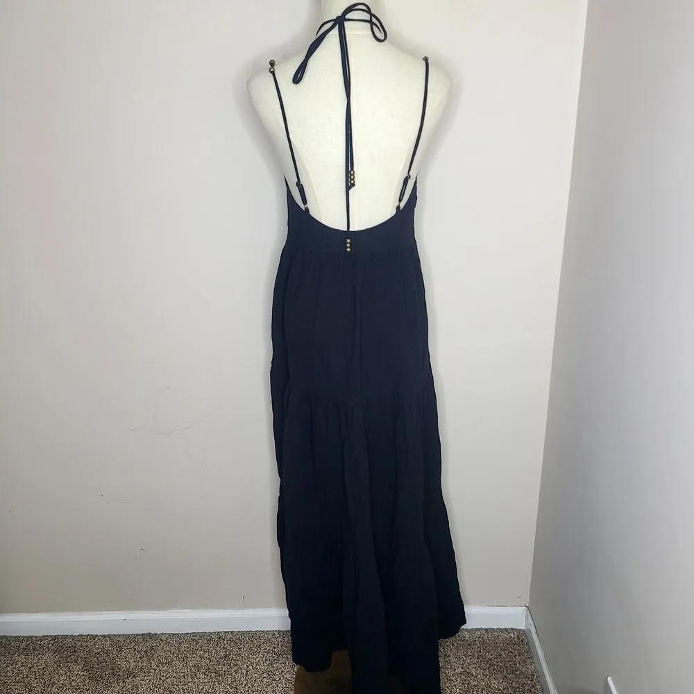 Charlie Holiday Anthropologie Dress Womens Tiered Priscilla Maxi Black Boho SZ 2 - Image 6
