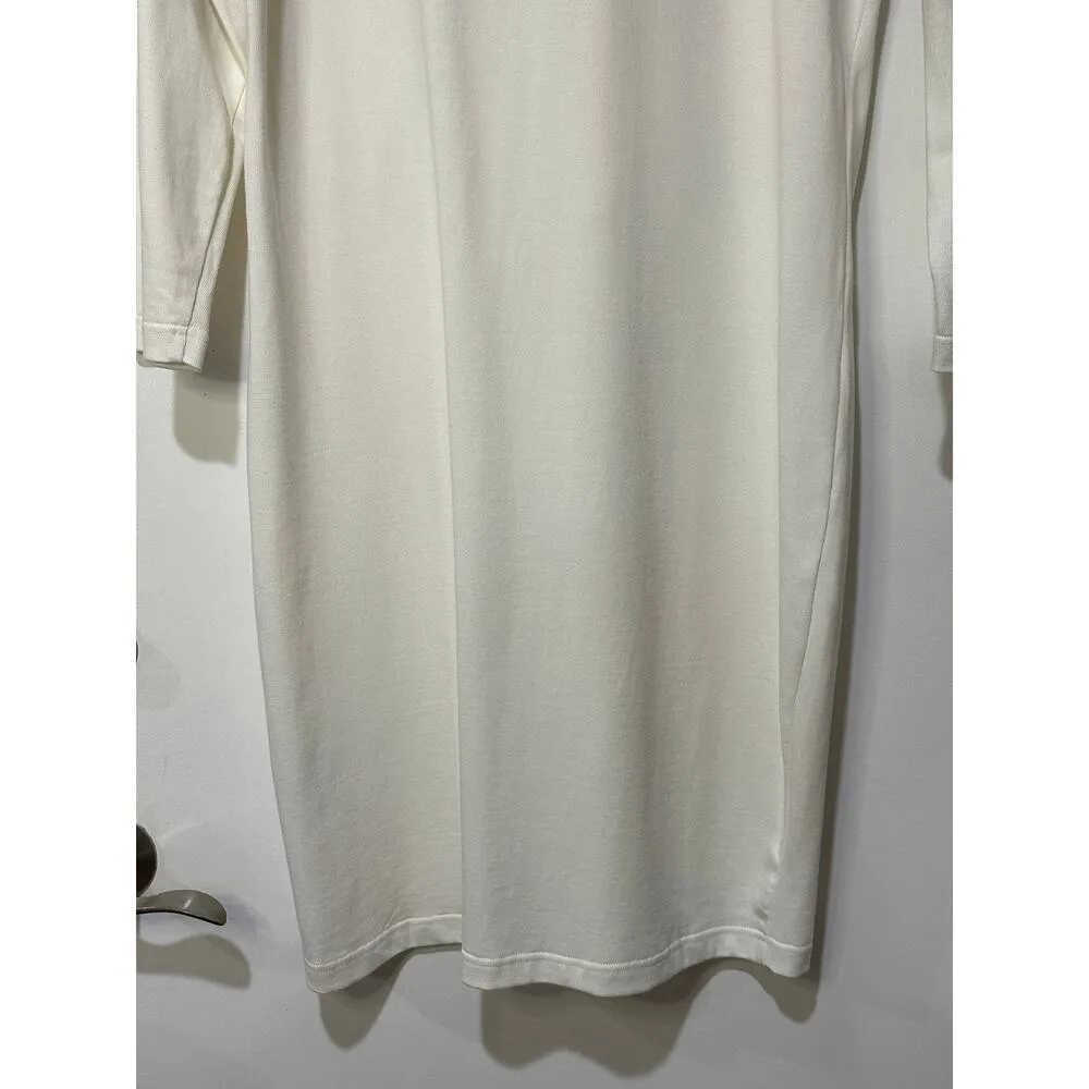 Cynthia Rowley Rugby Striped Cotton Knit Shirt Dress White Black Size Large EUC - Image 14