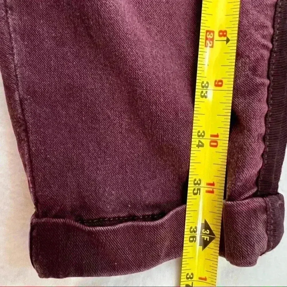 PAIGE Christy Pant Off Duty High Rise Pant Grosgrain Side Size 27 Deep Berry - Image 13