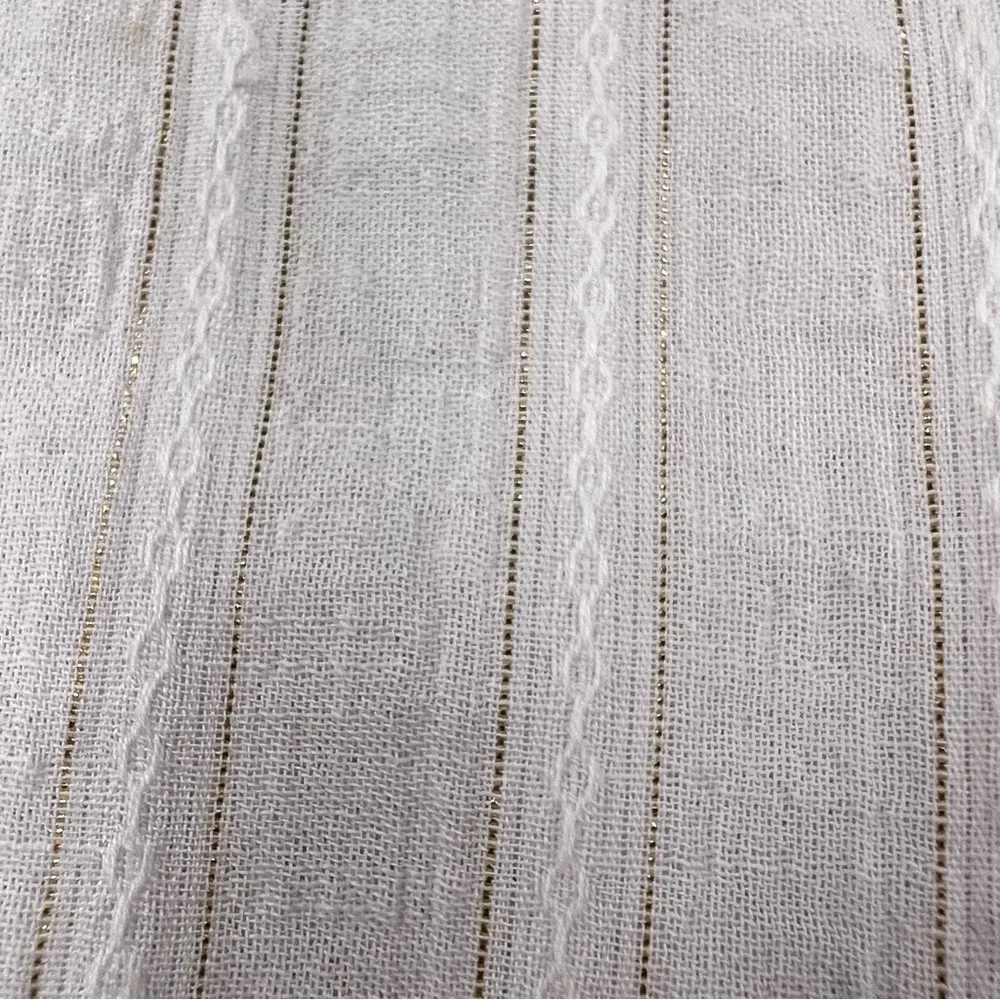 Misa Rehmy Top, Ivory / Gold Pom Pom Sleeve - Image 11