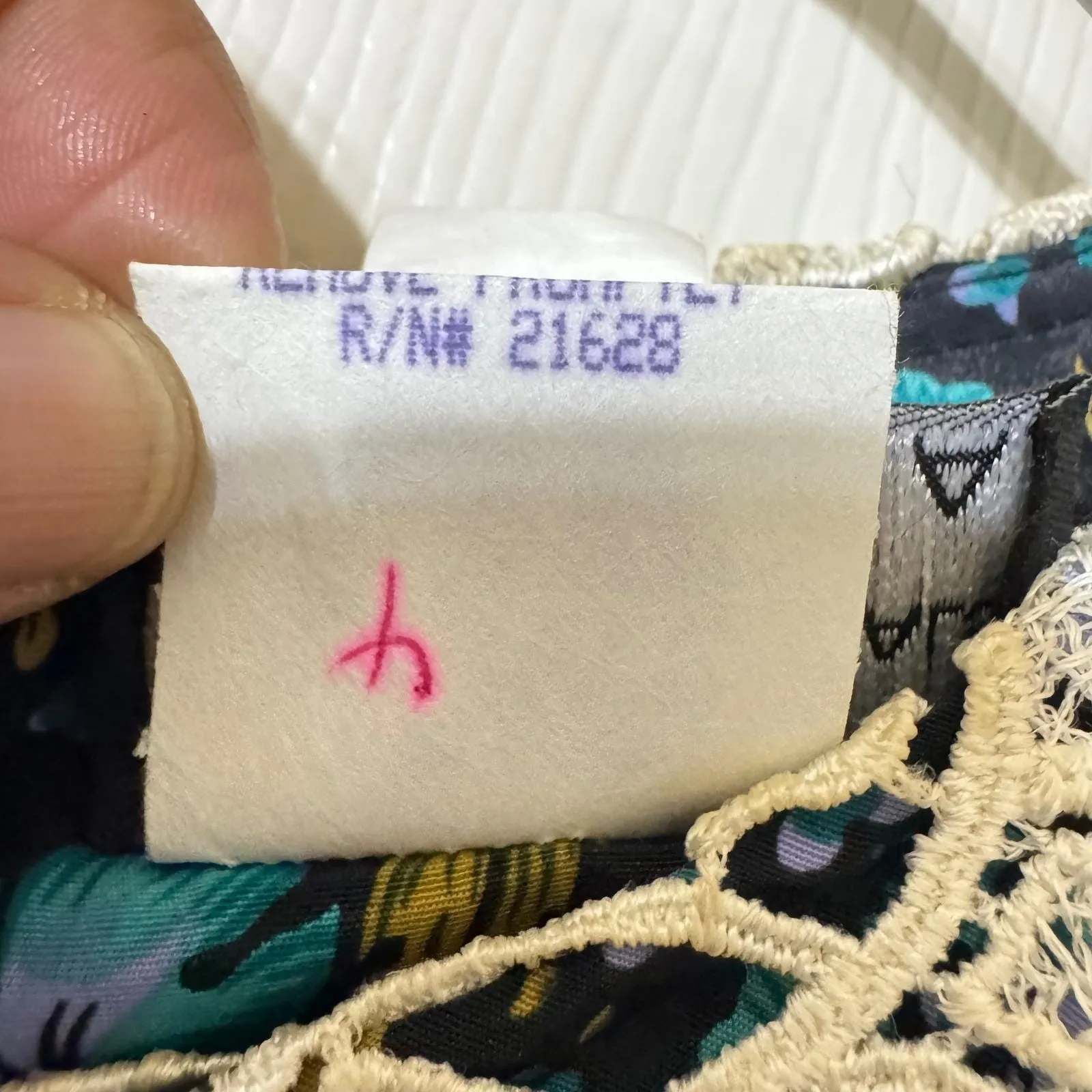 VTG Breli Originals Floral Lace Collar Midi Dress sz18 USA Union made Grannycore Black Size 18 - Image 6