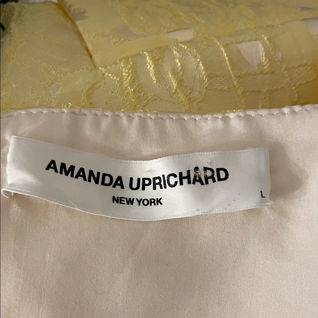 Amanda Uprichard Bethany Romper Yellow Mini Dress Size Large - Image 9