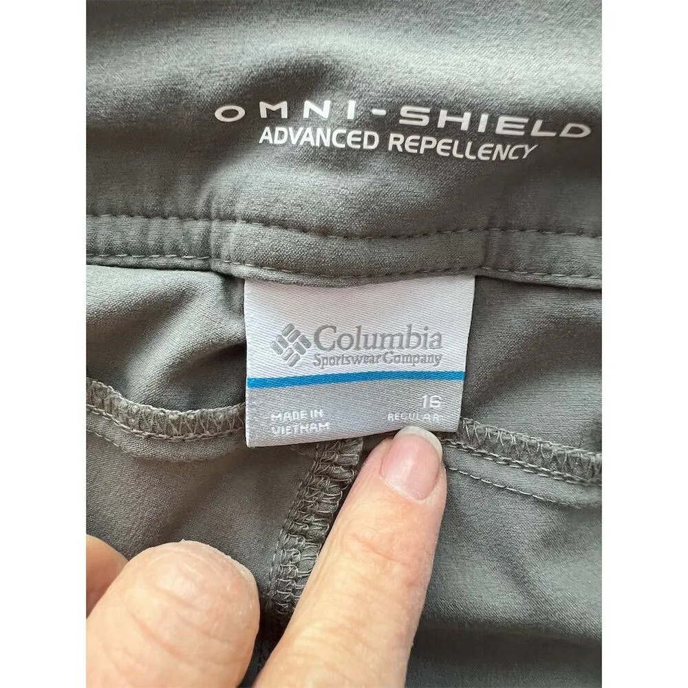 Columbia Women's Cargo Pants Gray Lightweight Water Resistant Casual siz… - Image 6
