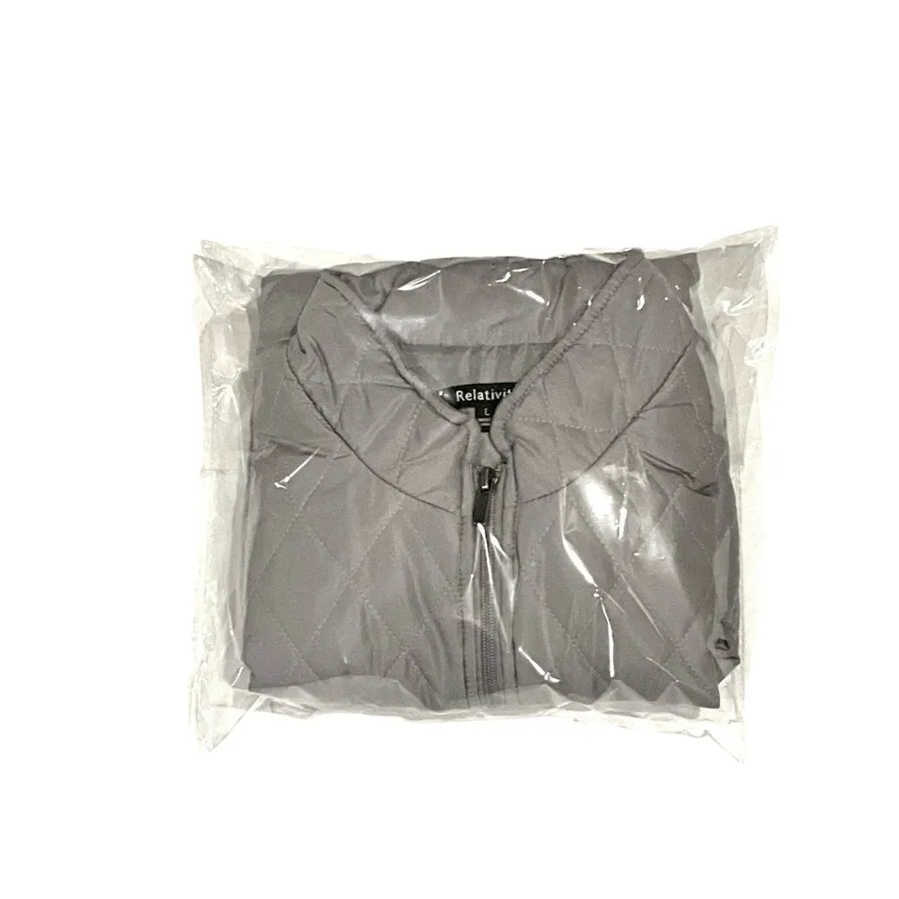 Relativity Lightweight Gray Zip Up Quilted Vest Size Large - Image 7