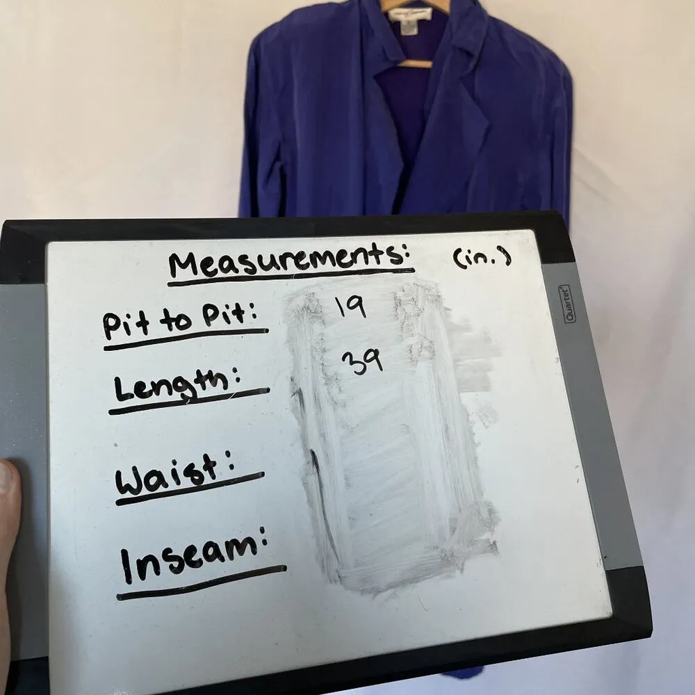 Casual Corner Womens Silk Wrap Dress With Long Sleeves Pockets Royal Blue Size 8 - Image 10