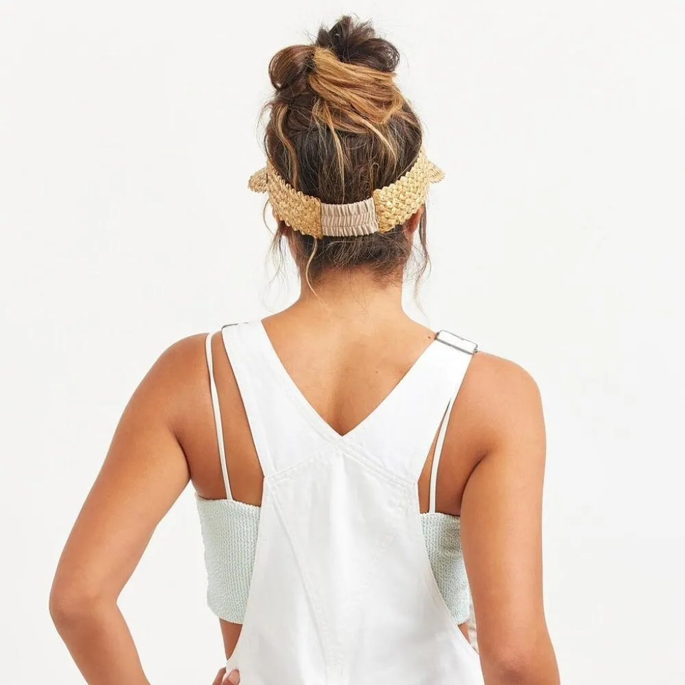 Hemlock Hat Company Capri Straw Visor in Blonde NWOT Tan - Image 3