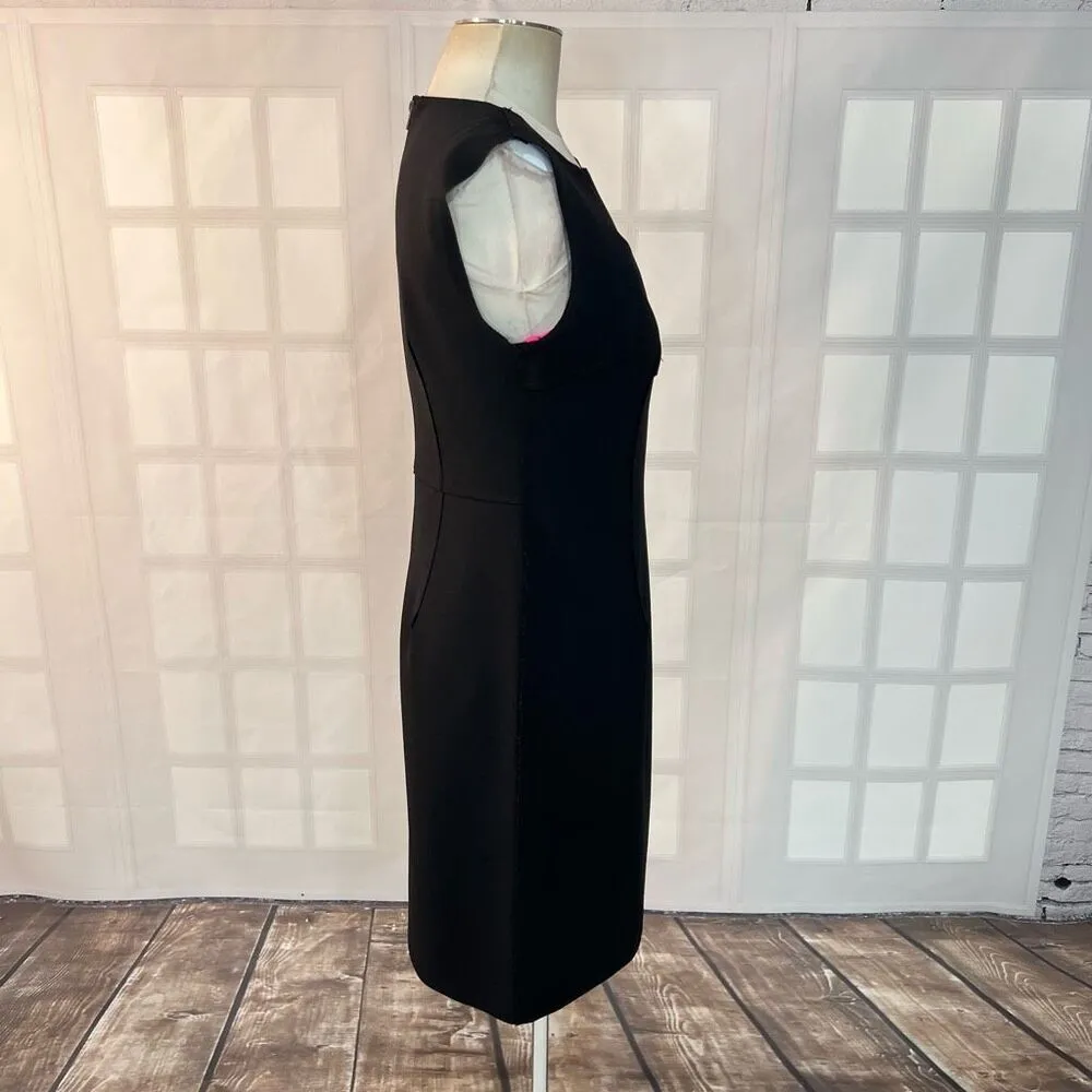 Betsey Johnson black rough seamed business professional sheath dress size 4 - Image 5