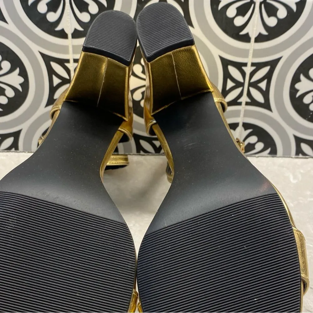 Madden Girl Women's Beella Heeled Sandal Gold 10 NEW - Image 12
