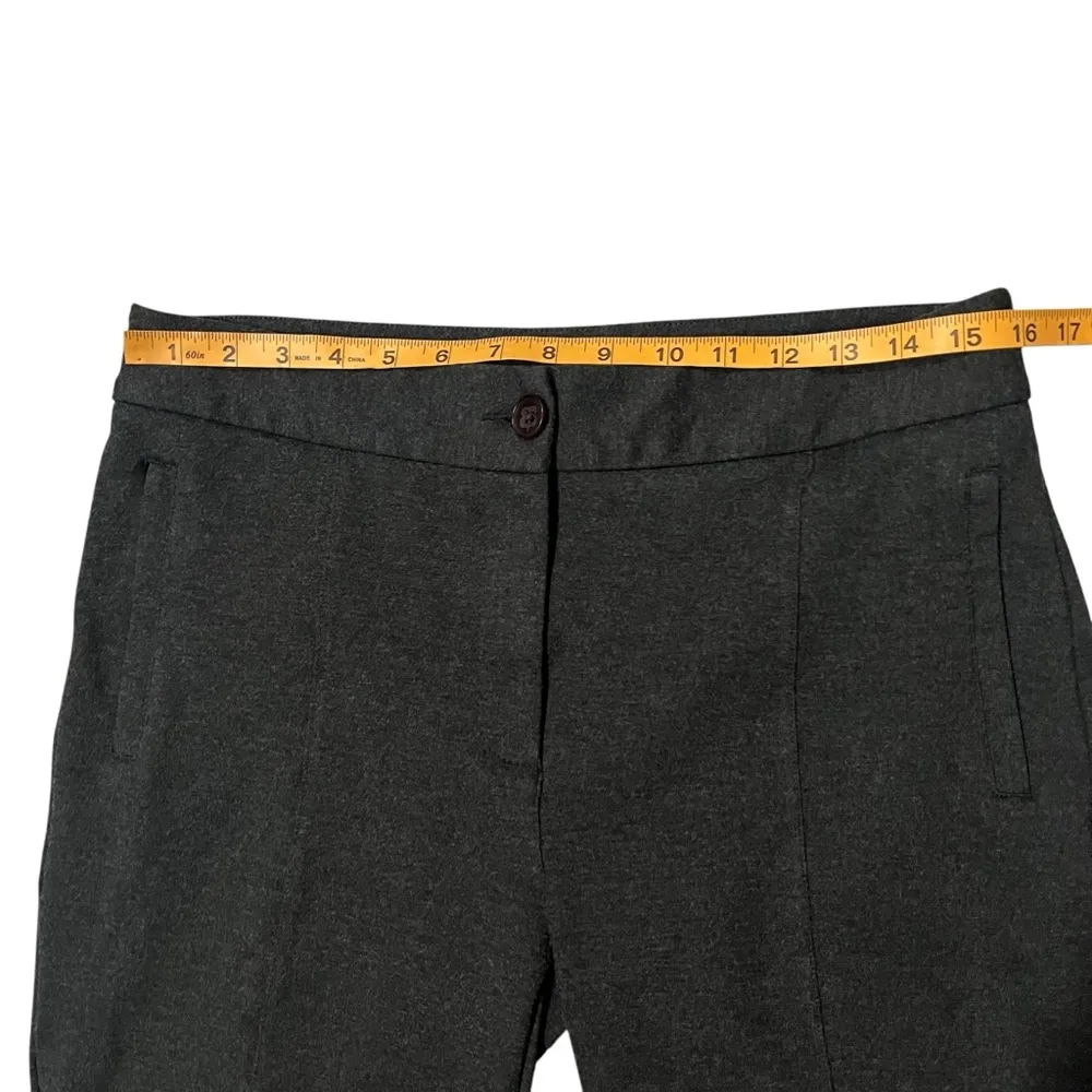 Betabrand Charcoal Cigarette Slim Zip Ankle Ponte Knit,  Sz L (short-petite) - Image 10