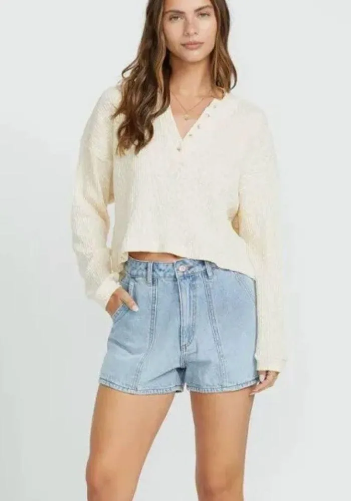 Billabong good catch long sleeve tee in whitecap - Image 5