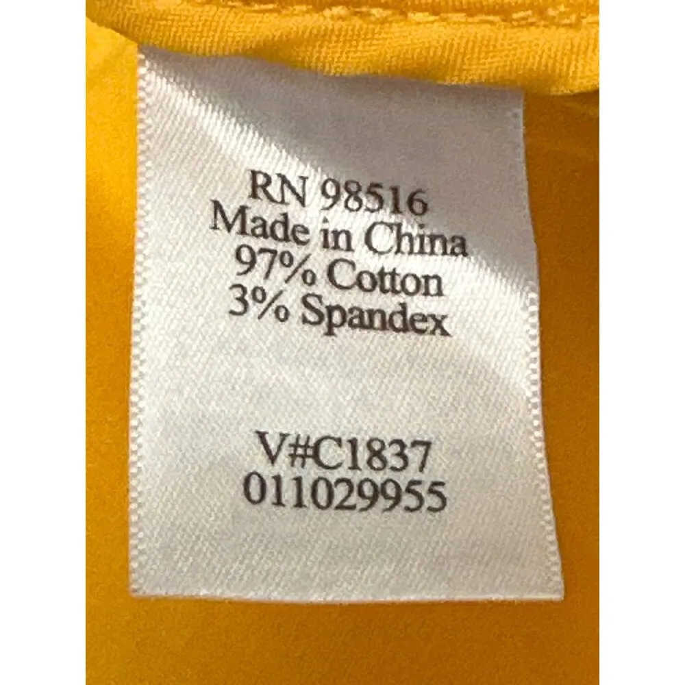 Coldwater Creek Womens Yellow Jacket Size 8 Cotton Spandex Button Up - Image 6