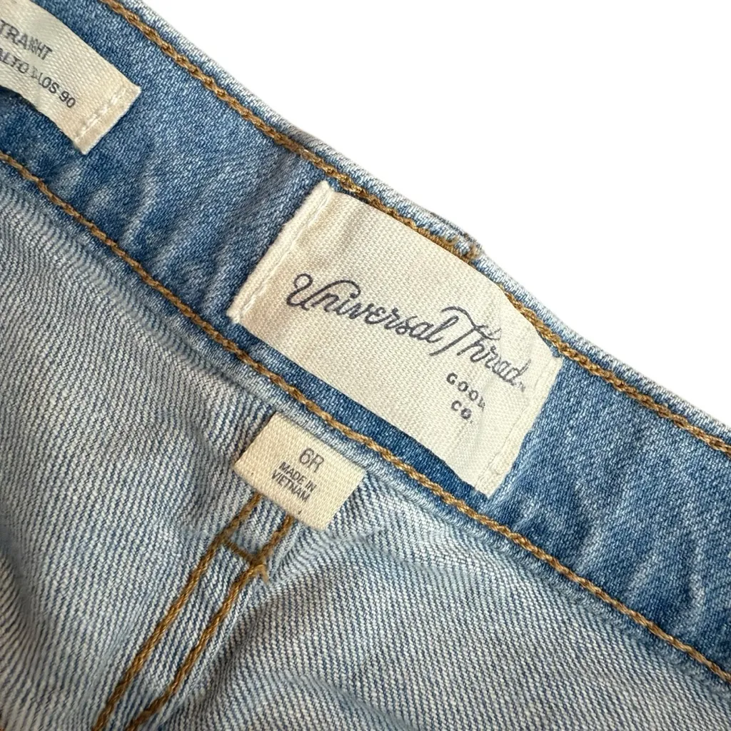 Universal Thread‎ Size 6 High Rise 90s Straight Jeans Rhinestone Disco Cowgirl - Image 5