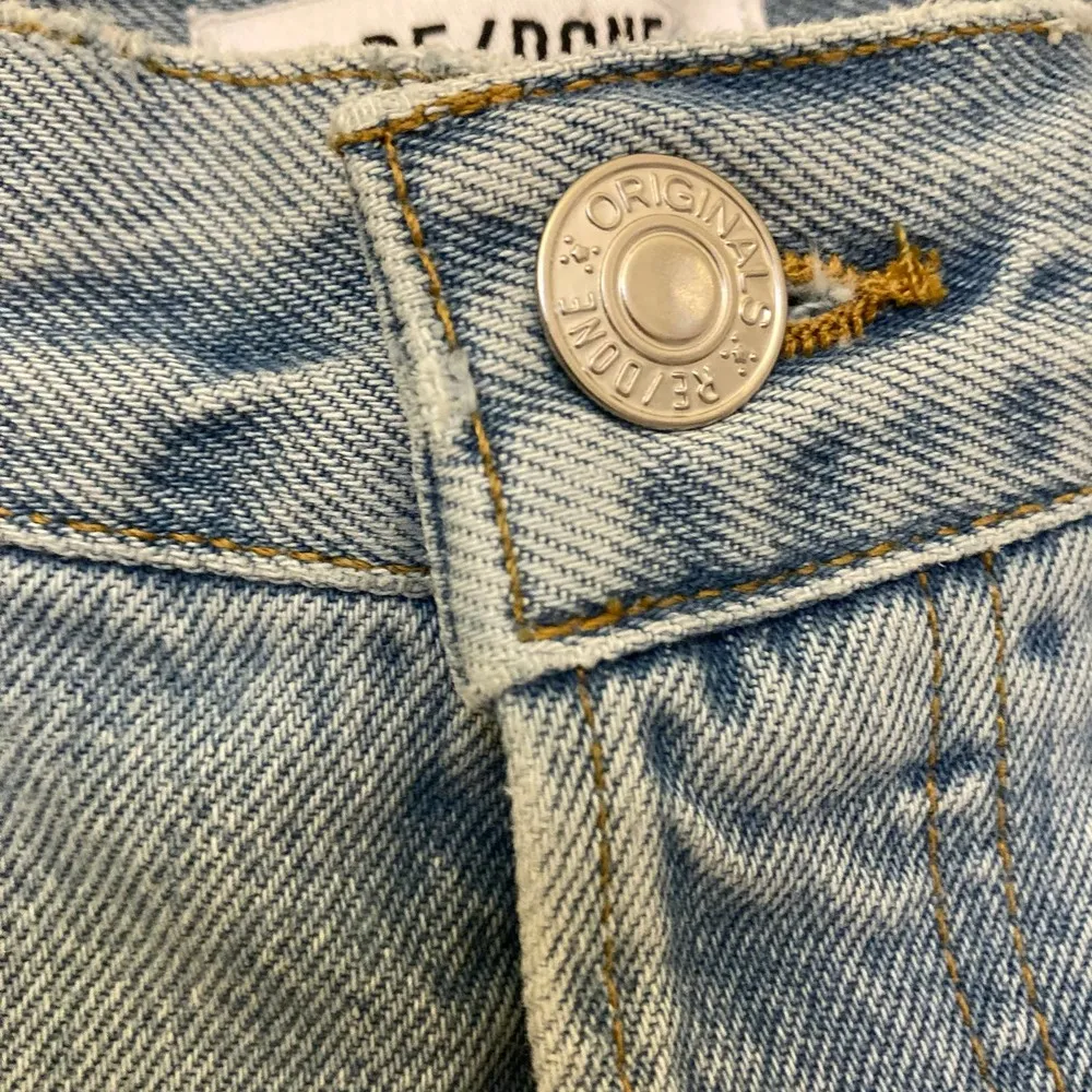 NWT Re/Done Faded Vintage Indigo Button Fly '70s Bootcut Jeans Size 31 - Image 6