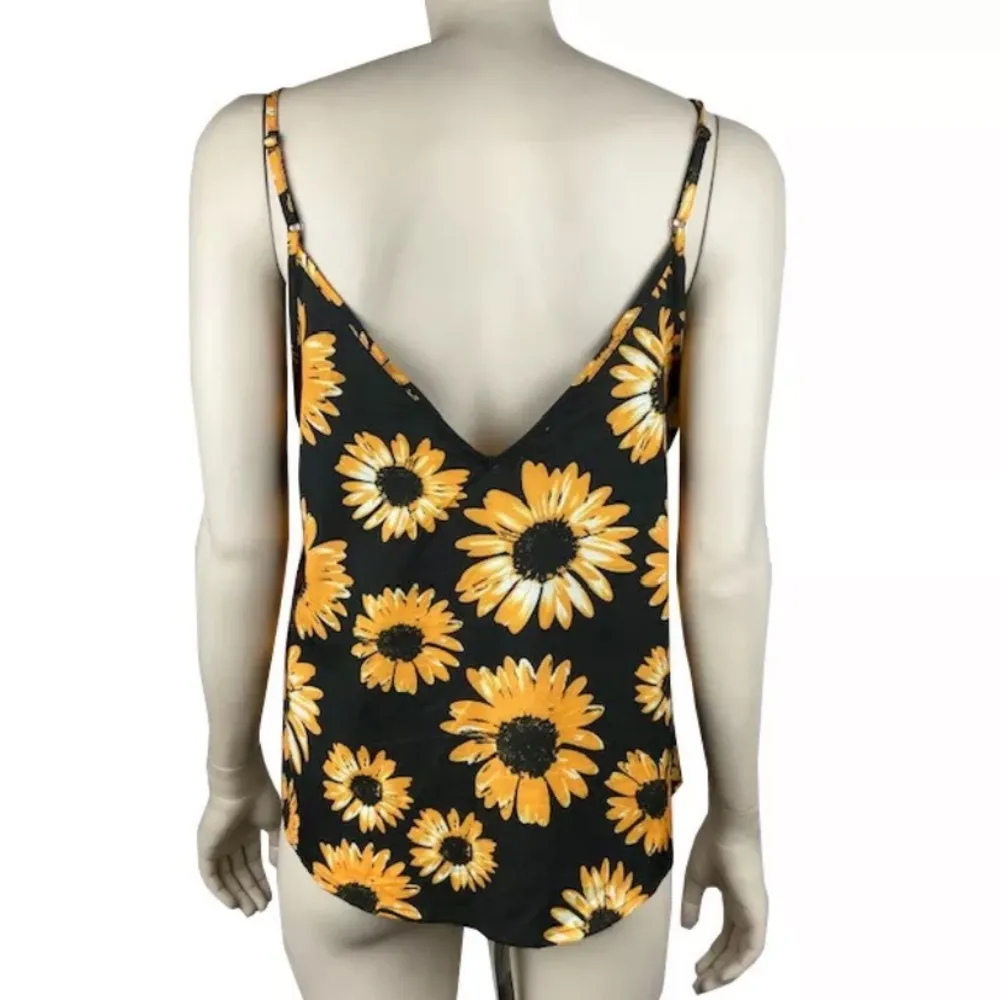 SHEIN Brown & Gold Daisy Print‎ Tank - Image 3