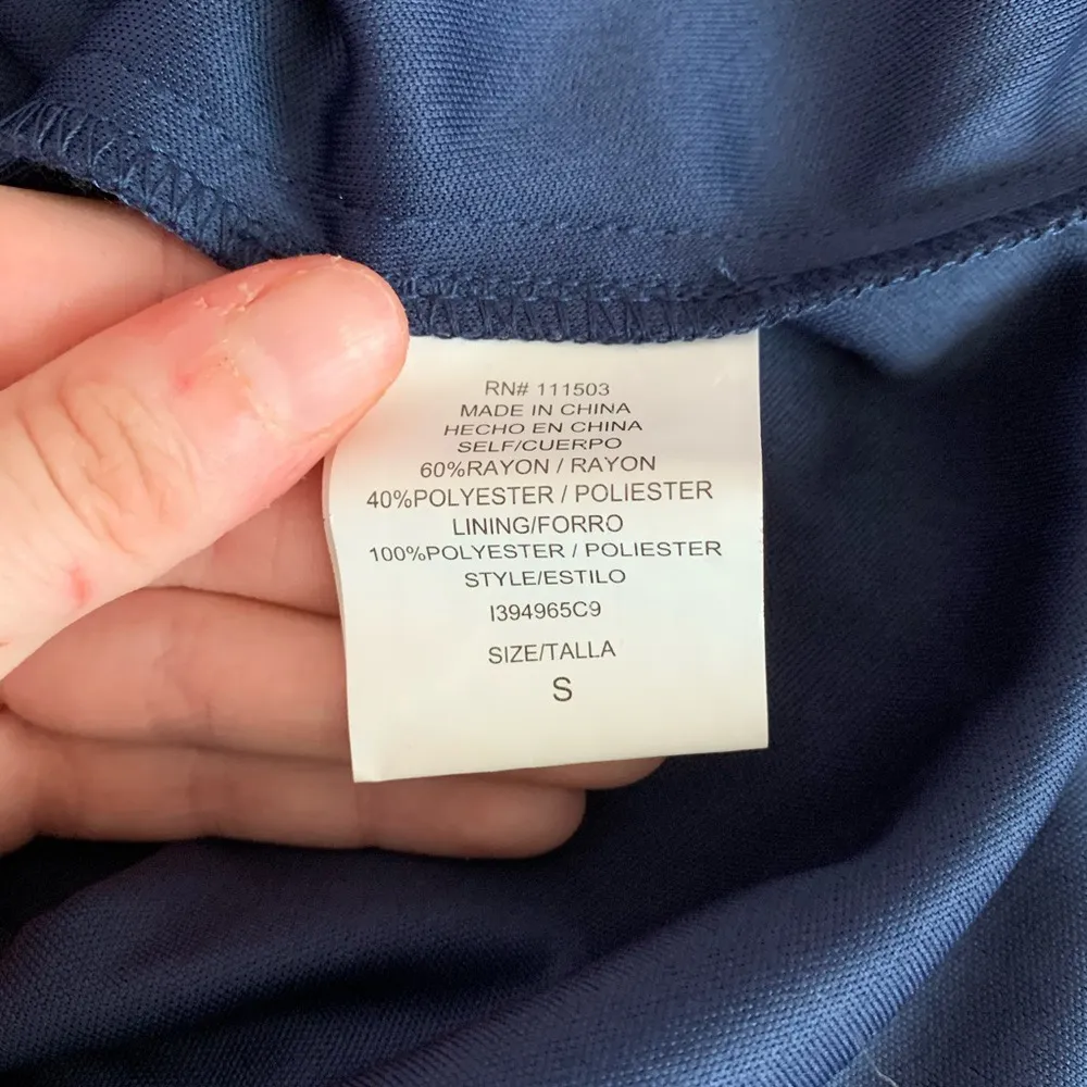 Buckle  Navy Blue Embroidered Sleeveless Mini Dress - Image 9