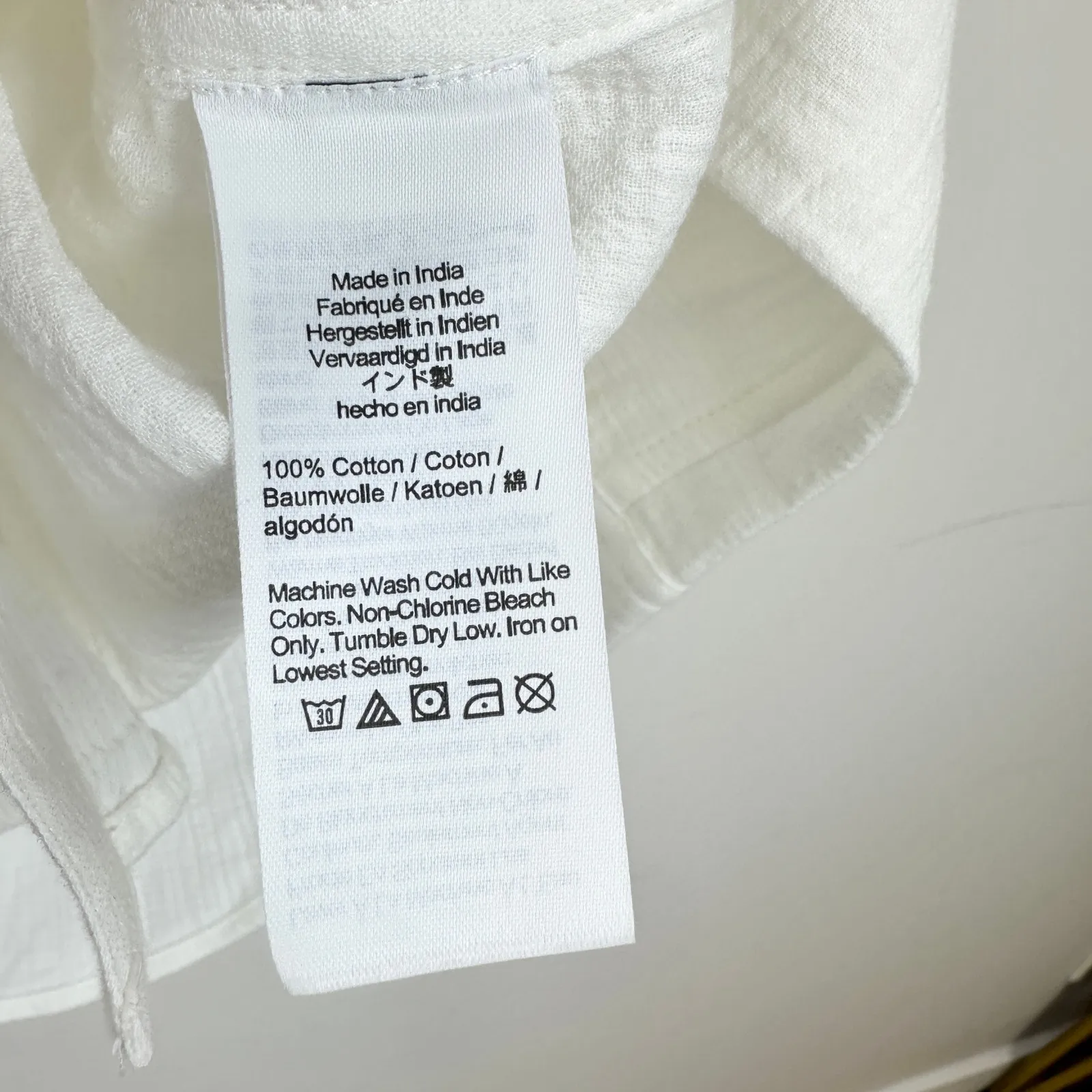 Madewell Cotton Double Gauze Oversized Shirt Button Up White Relaxed XL NWT - Image 11