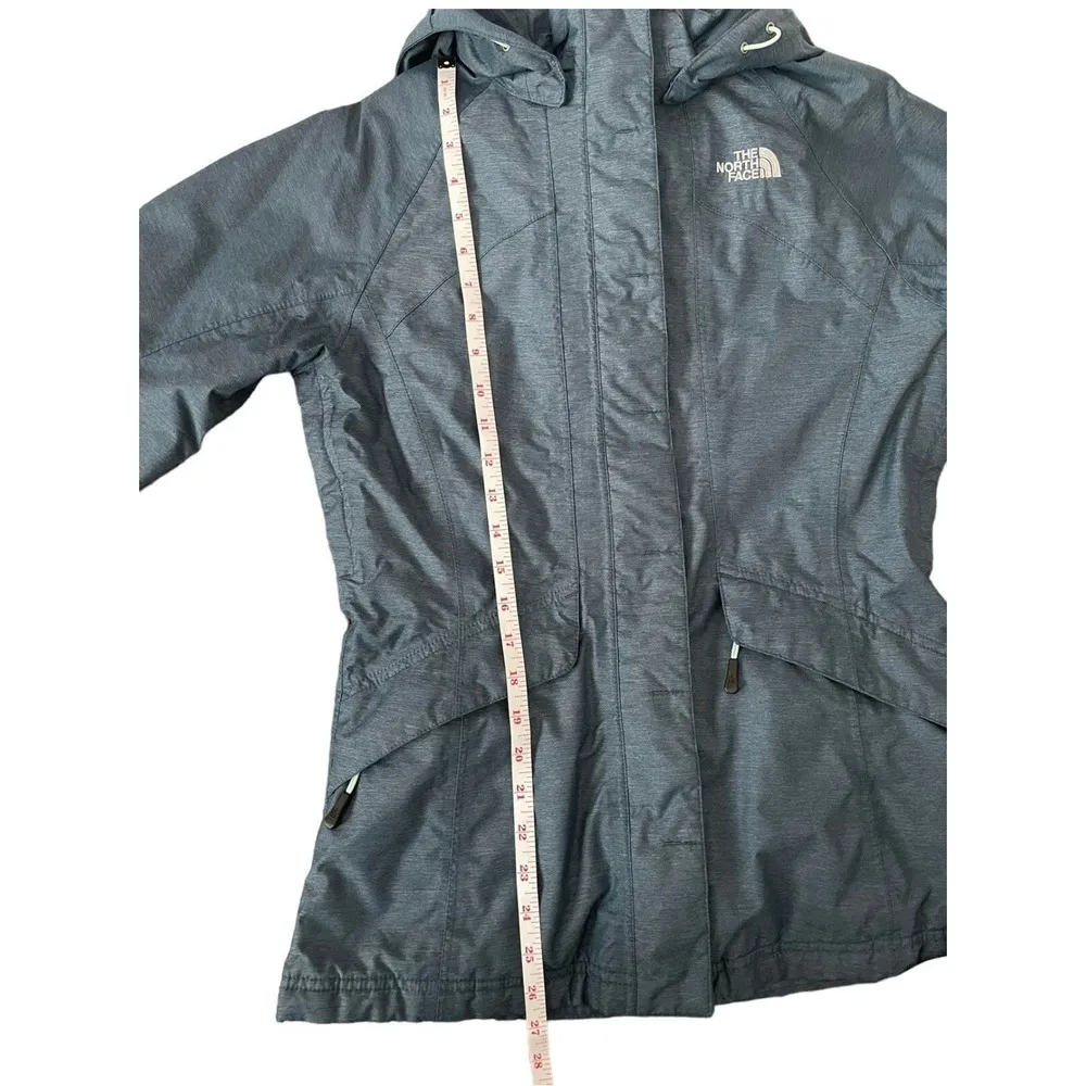 The North Face Women Blue Teal Insulated Hooded HyVent Jacket Size Small - EUC - Image 12