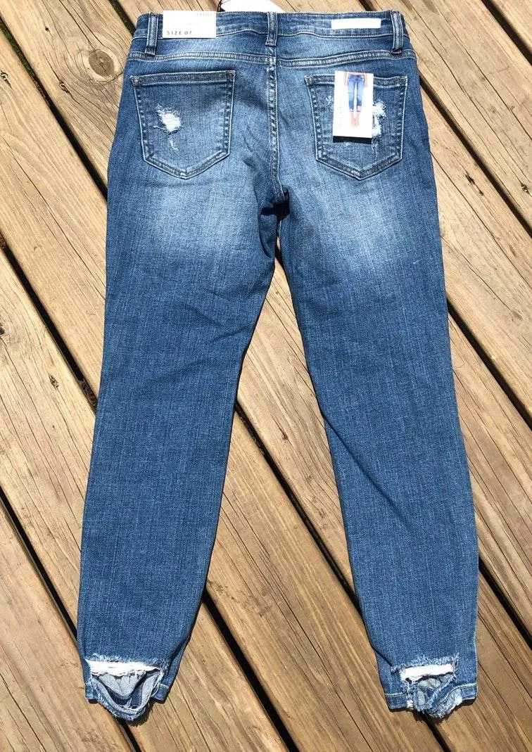 Cello Brand Distressed Cropped Skinny Jeans - Image 2