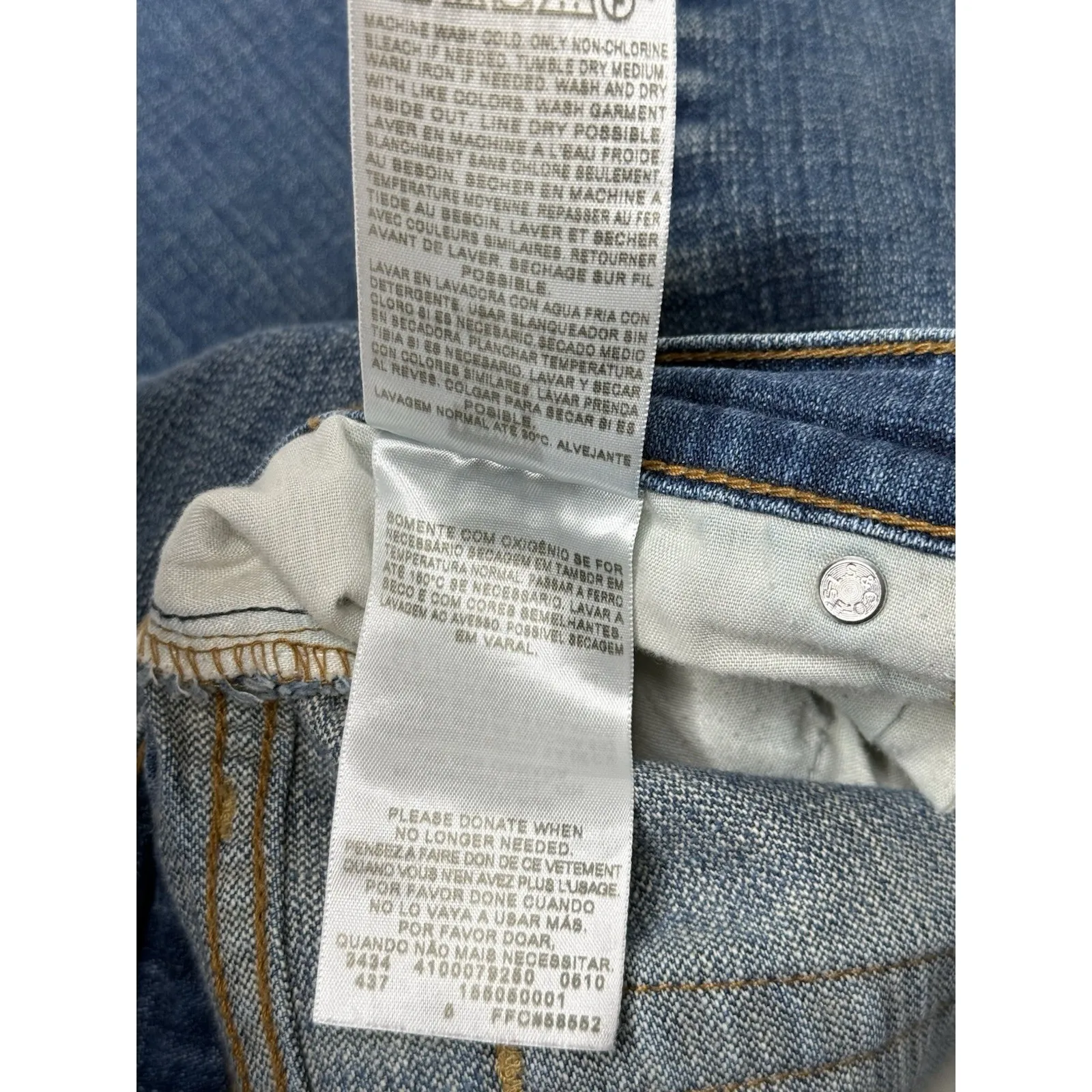 Levi's 505 Straight Leg Jeans Womens Sz 12M Light Wash Blue Denim Momcore Preppy - Image 10