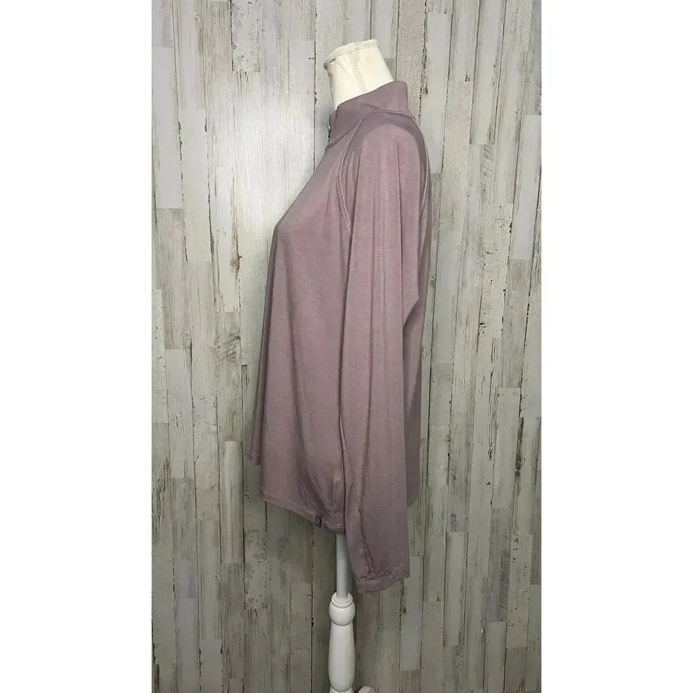 Free Fly Women's XL Purple Long Sleeve 1/4 Zip Pullover Casual Top - Image 4
