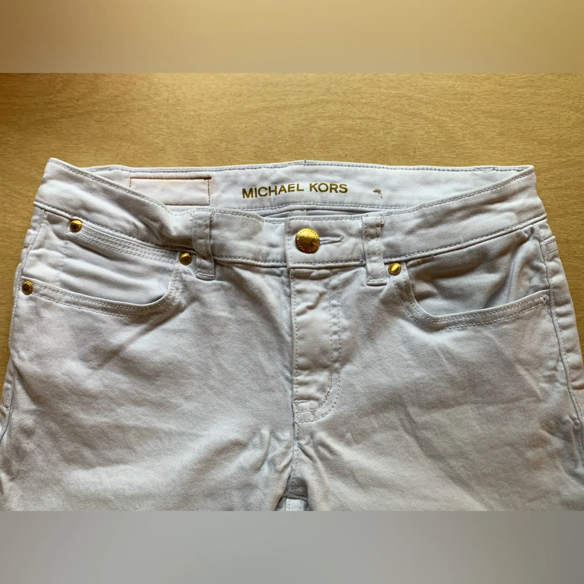 Womens Michael Kors Izzy Skinny Mid Rise Stretchy Jeans White Size 2 - Image 10