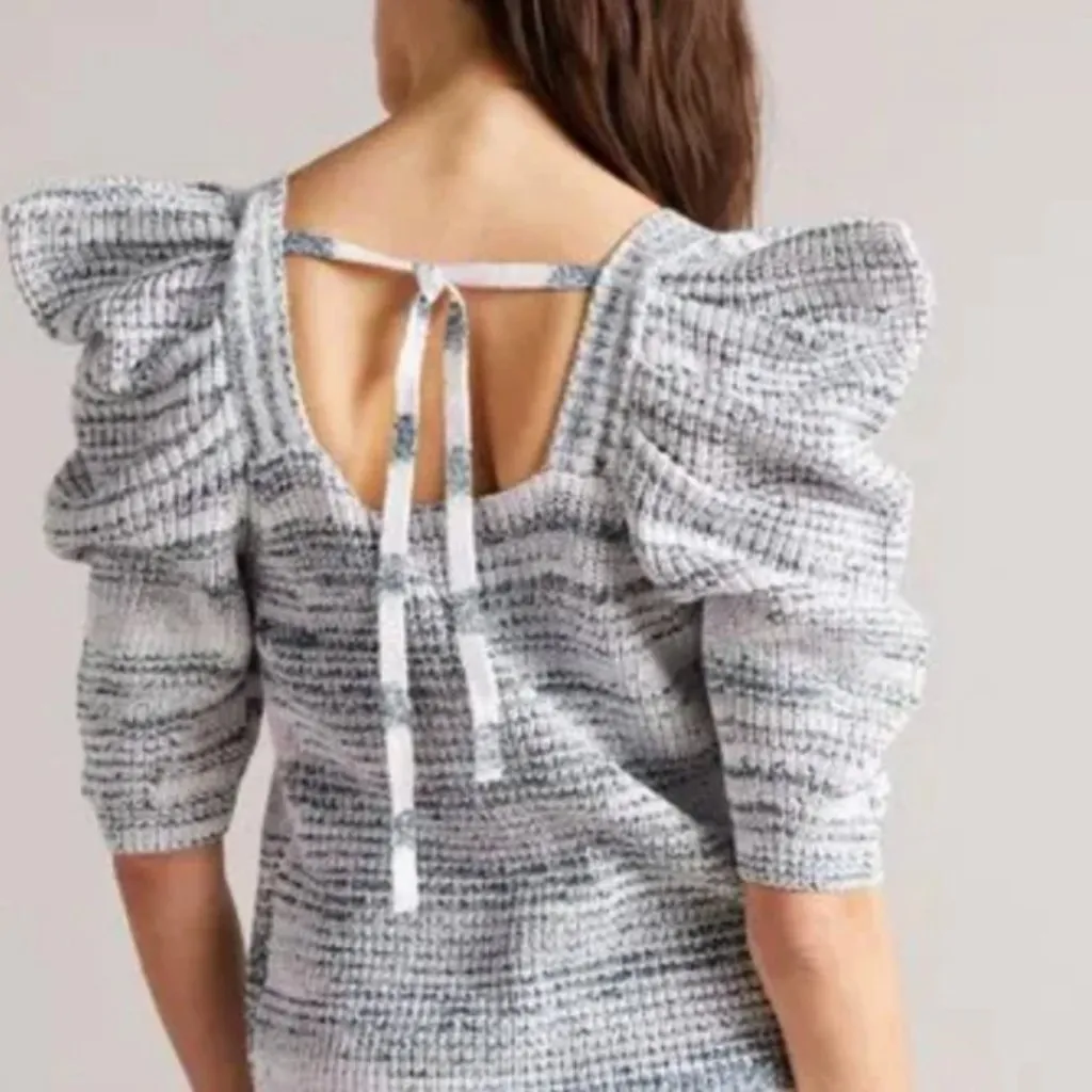 NWT Ted Baker London Aspel Cotton Puff Sleeves Detailed Sweater - Image 5