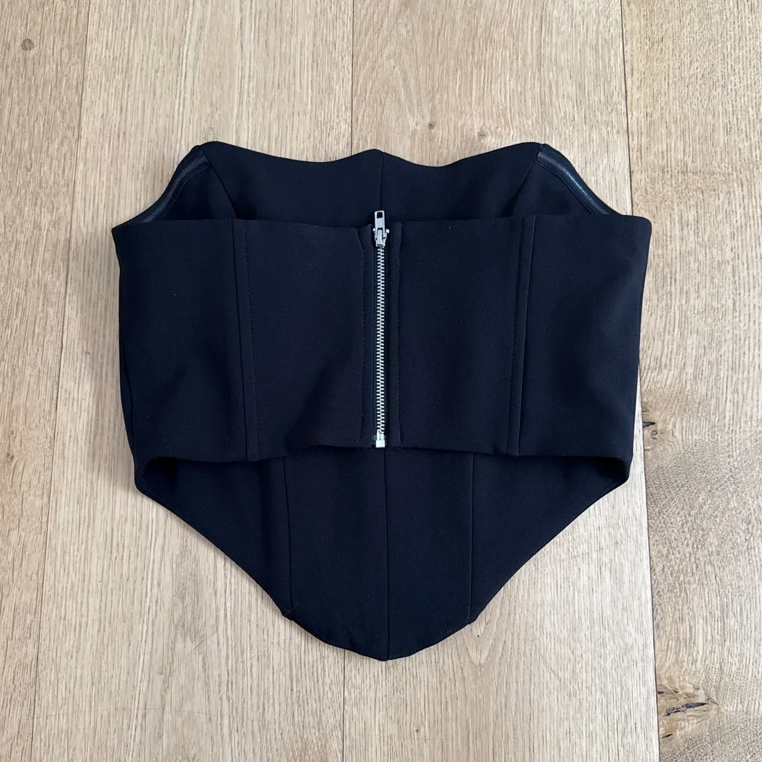 Edikted  Corset Top Strapless Boned Size S Black - Image 3