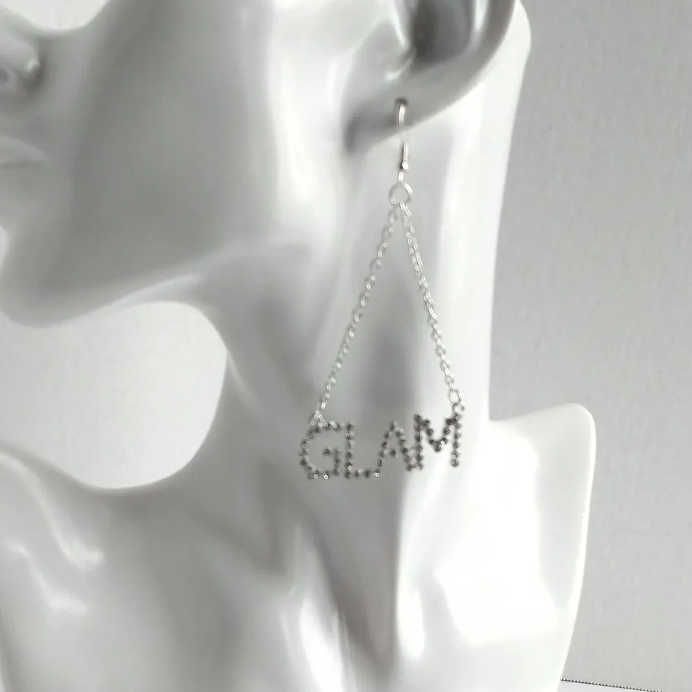 Iced GLAM Dangle Earrings & Bracelet Silver - Image 5