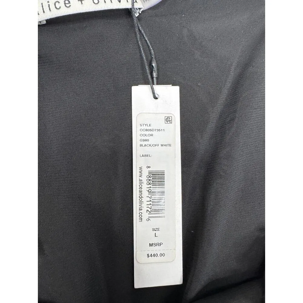 NEW Alice and Olivia Holden Embroidered Cold-Shoulder Dress  Size Large - Image 8