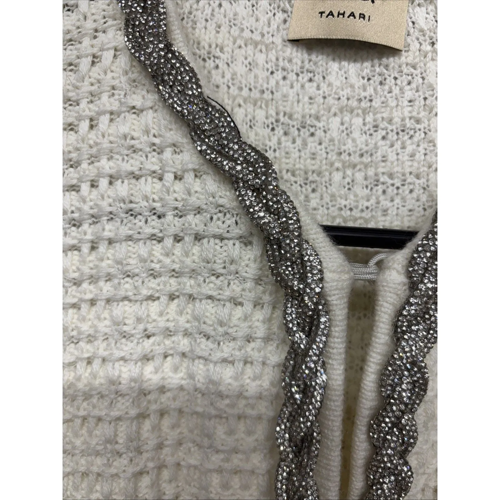 Womens Size M Elie Tahari Cardigan Crystal Embellishing EUC - Image 3
