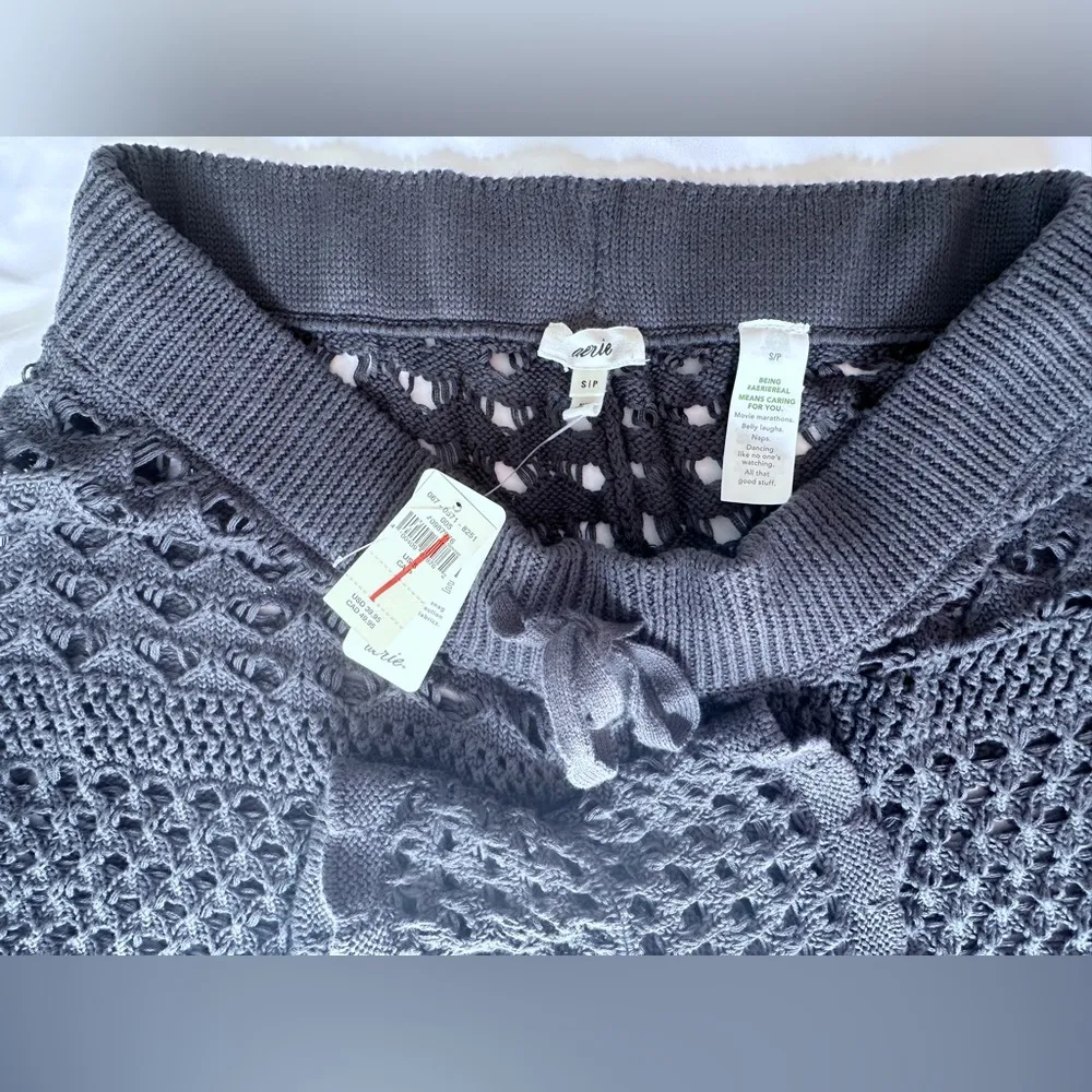 Aerie NWT  Crochet Short - Graphite - S - Image 3