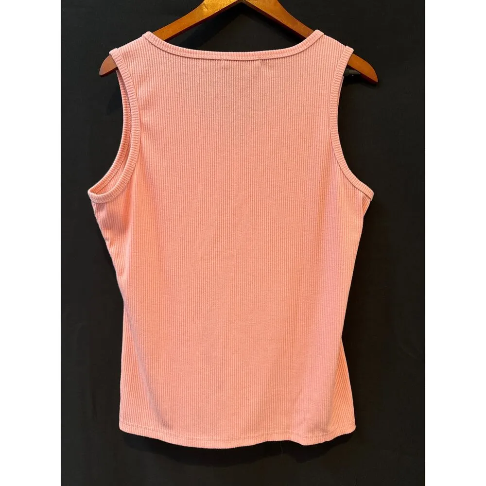 Women’s Merokeety V Neck Pink Tank Top XL - Image 3