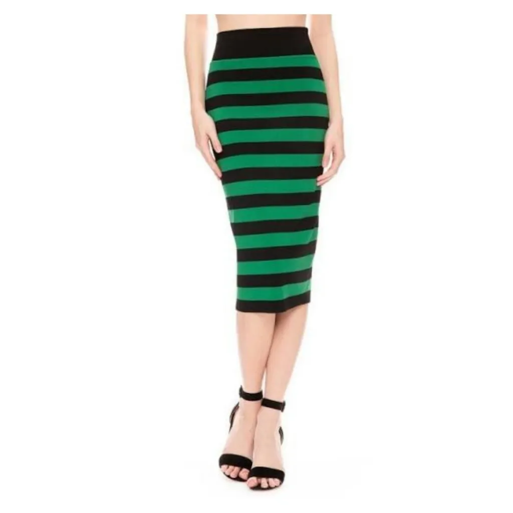 Veronica Beard Striped Knee-Length Skirt Size L - Image 2