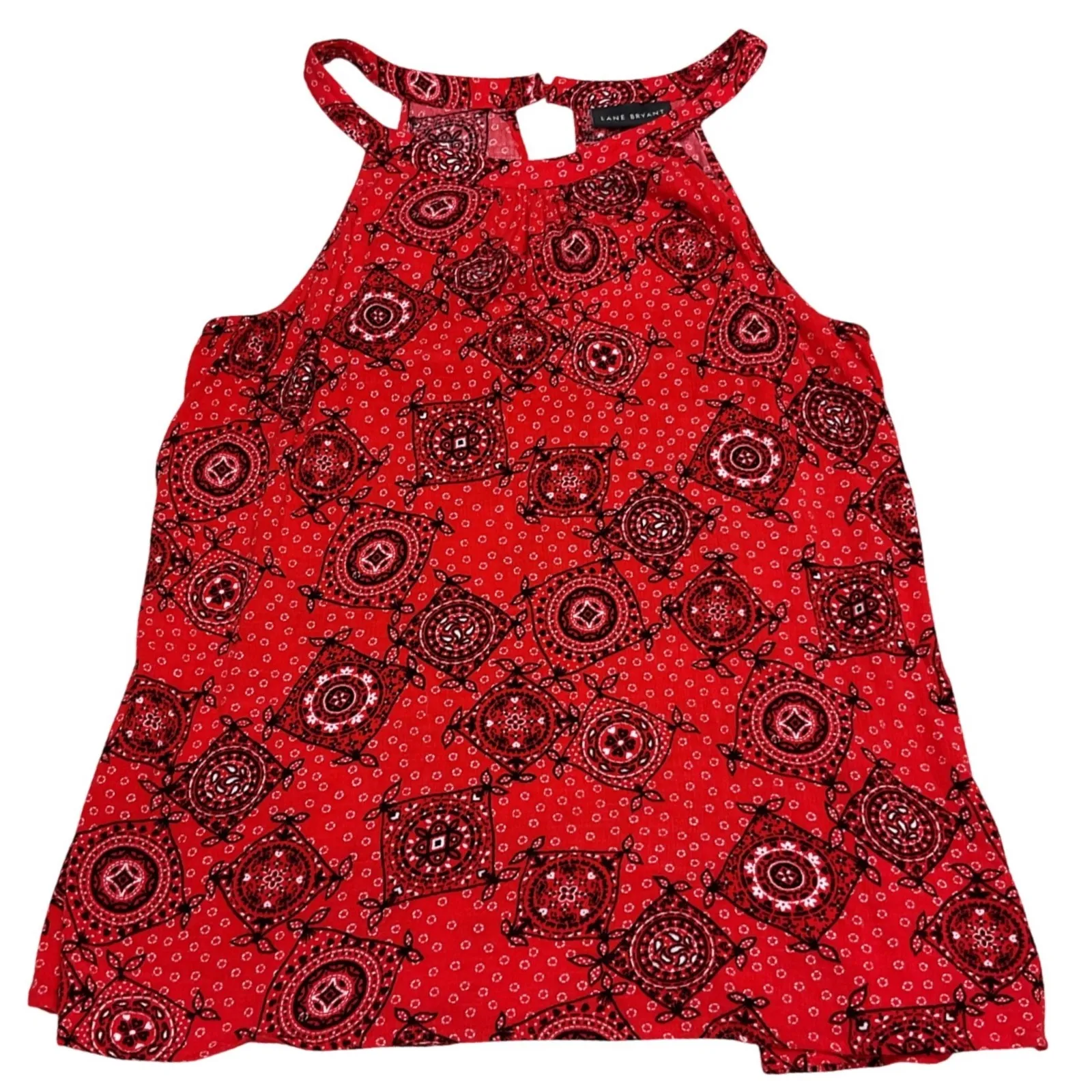 Lane Bryant Women's Sleeveless Halter Neck 100% Rayon Tank Top Blouse Size 16 - Image 2