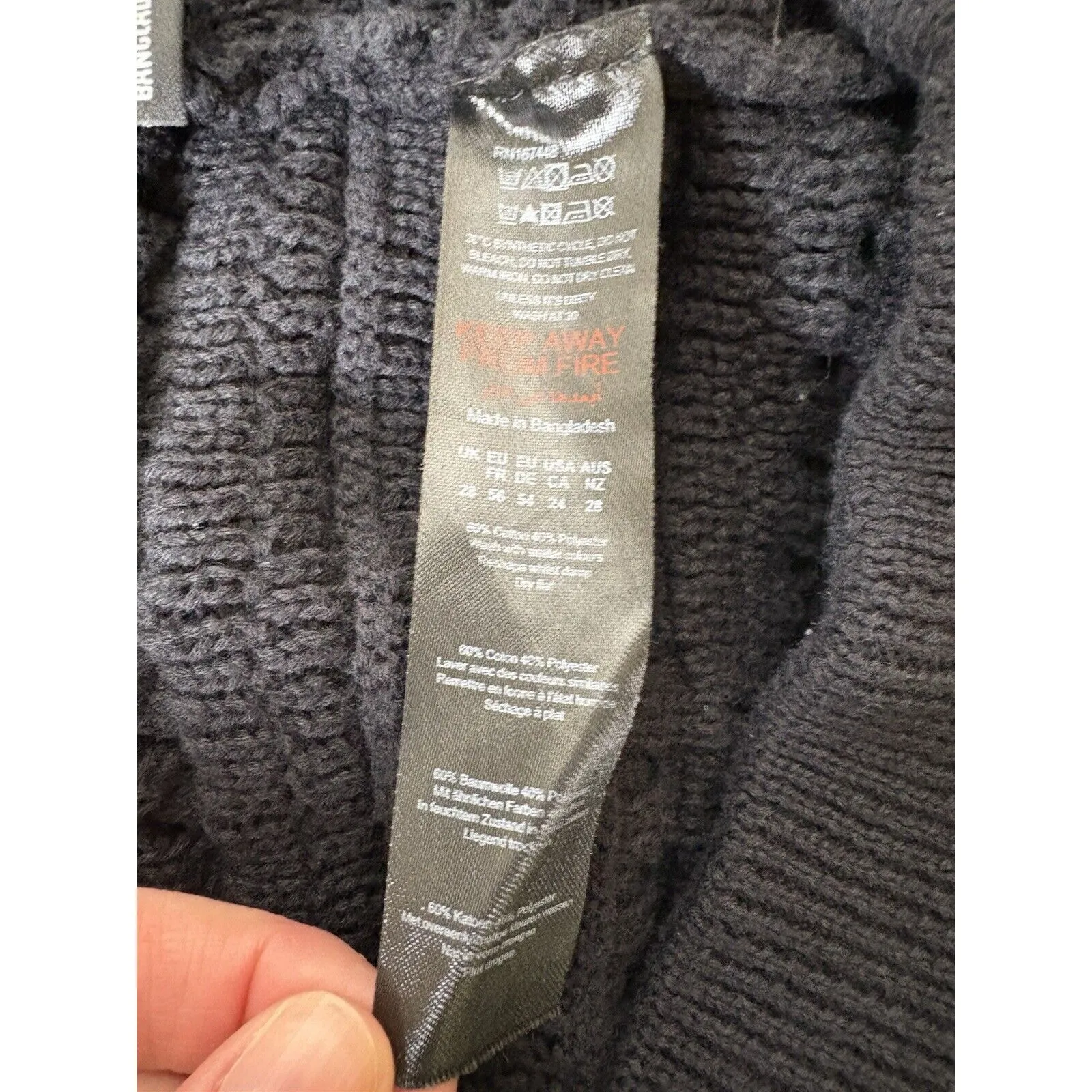 Boohoo Womens Size 24 Pants Black Knit Pull On Wide Leg Crochet Boho Hippie - Image 8